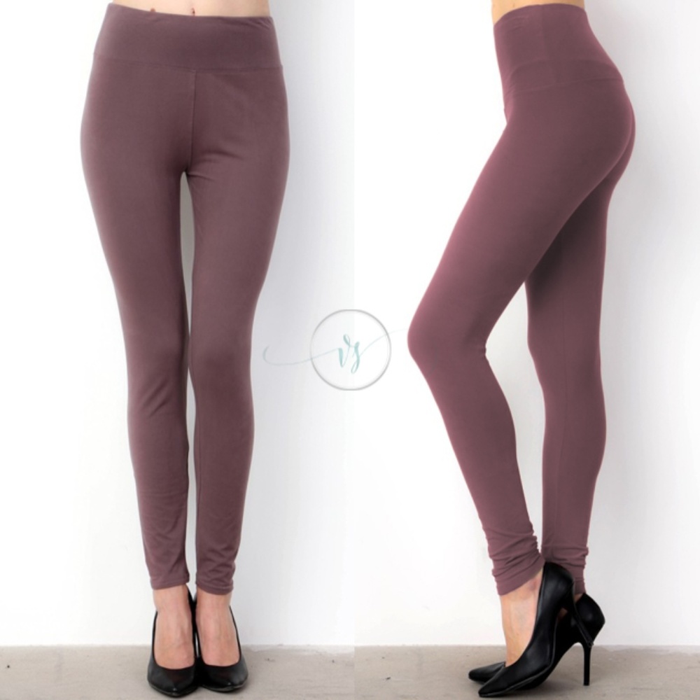 Mushroom Brushed Knit Leggings